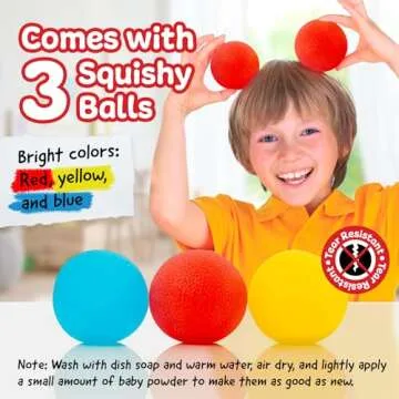 Squishy Stress Balls from The Original Monkey Noodle - 3 Pack - Sensory Toys for Kids with Unique Needs - Fosters Creativity, Focus, and Fun - Great for Classrooms, Home, and Playtime (3 Colors)