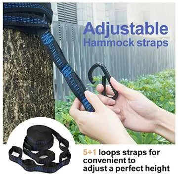 COVACURE Camping Hammock with Net - Lightweight Double Hammock 2 * 10ft Straps, Portable Hammocks, Camping Accessories for Outdoor, Hiking, Camping, Backpacking, Travel, Beach