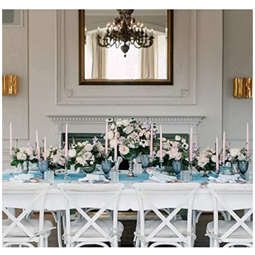 Elegant Pink Taper Candles Set of 4 for Home Decor