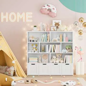 FINETONES Toy Storage Organizer, Large Toy Organizers and Storage with 4 Movable Drawers and 7 Stora...