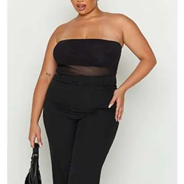 Stylish Women’s Strapless Lace Tube Top for Summer Fun