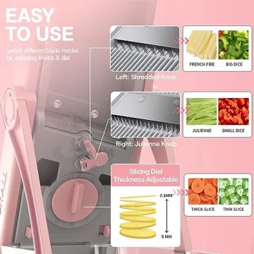 QieCai Safe Mandoline Slicer for Easy Meal Prep
