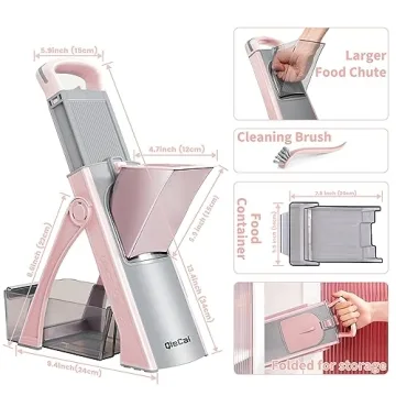 QieCai Safe Mandoline Slicer for Easy Meal Prep