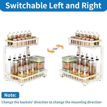 APXPF Height Adjustable Under Sink Organizer for Cabinets