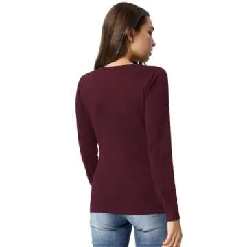 GRACE KARIN Casual Long Sleeve Red Cardigan Sweaters for Women Dressy Button Down Lightweight Sweater Tops XXL