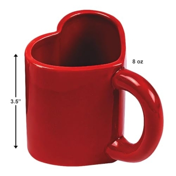 Charming Red Heart Shaped Mugs Set for Love & Gifts