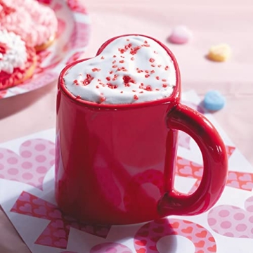 Charming Red Heart Shaped Mugs Set for Love & Gifts