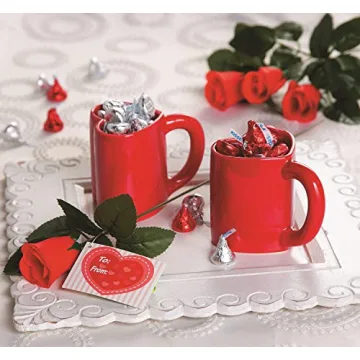 Charming Red Heart Shaped Mugs Set for Love & Gifts