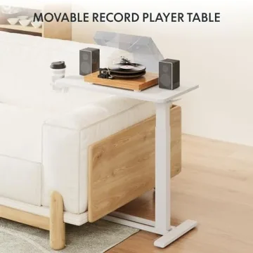 FLEXISPOT Adjustable Bedside Table Rolling Computer Cart