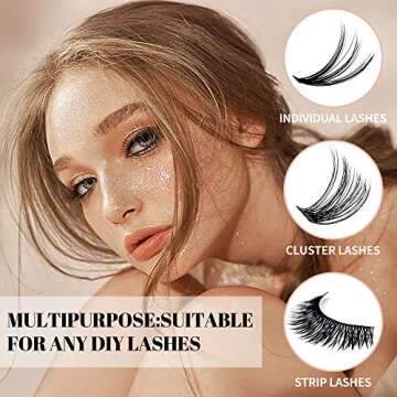 GEMERRY Lash Bond and Seal Cluster Lash Glue for Individual Lashes Long Retention 48-72 Hours Waterproof Individual Lash Glue for Lash Clusters DIY Eyelash Extensions Glue at Home