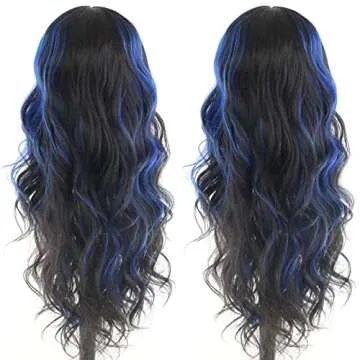 ANDRIA Blue Highlight Lace Front Wig for Cosplay & Events