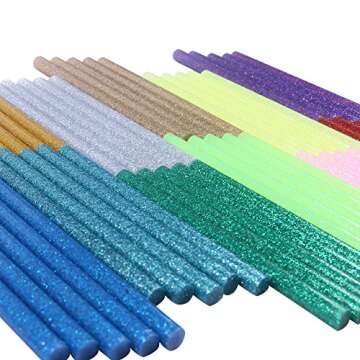 Pektiftn Colored Glitter Hot Glue Sticks for Crafts