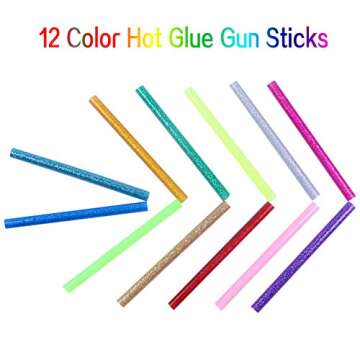 Pektiftn Colored Glitter Hot Glue Sticks for Crafts
