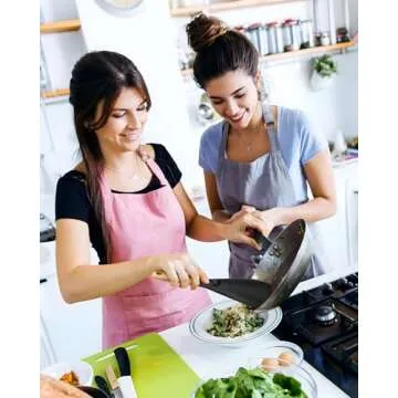 Cooking Spoon and Rice Scooper for Nonstick Cookwares, Great for Cooking and Serving Durable BPA-Free Matte Silicone, Wood Handle Spoon for Mixing, Scoop, and Scrape (Black)