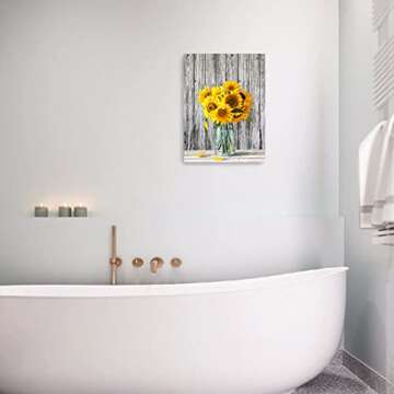 Vibrant Canvas Sunflower Wall Art for Home Decor