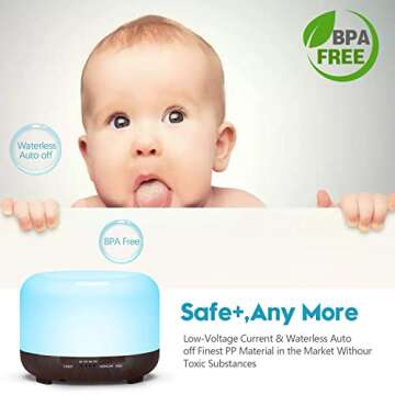 YIKUBEE 500ml Essential Oil Diffuser with Remote Control