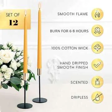 LPUSA Orange Gradient Taper Candles - Handmade Eco-Friendly