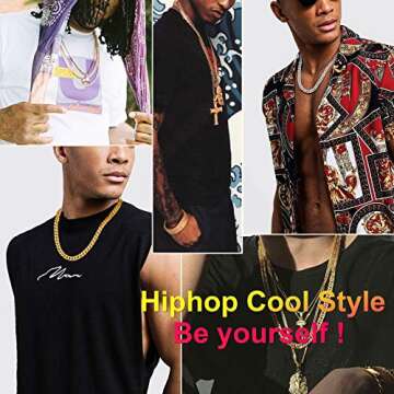 Thick Gold Chain 18inch 9mm Gold Necklace for Men Thick Gold Chain Men's Necklace Chain Thick