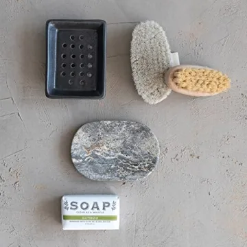 Elegant Grey Travertine Soap Dish for Stylish Bathrooms