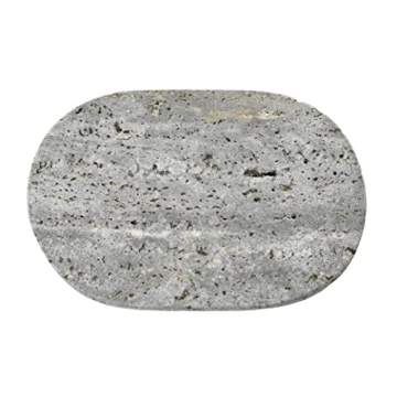 Elegant Grey Travertine Soap Dish for Stylish Bathrooms