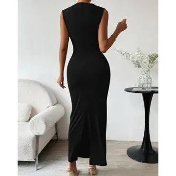 BTFBM Bodycon Maxi Dress for Summer Elegance and Comfort