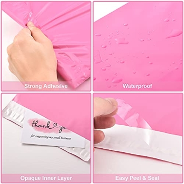 50 Poly Mailers with Thank You Cards for Small Business