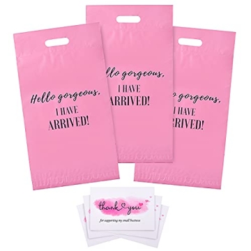 50 Poly Mailers with Thank You Cards for Small Business