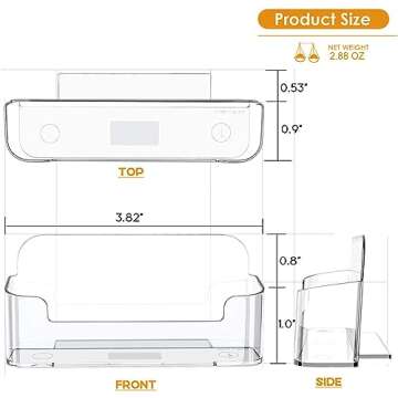 MaxGear 3 Pack Acrylic Business Card Holder for Desk, Clear Plastic Display Stand Fits 50 Business Cards, Elegant Desktop Organizer for Home and Office