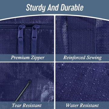 Extra Heavy Duty Moving Bags - 6 Pack Durable Storage Totes