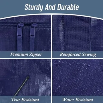 Extra Heavy Duty Moving Bags - 6 Pack Durable Storage Totes