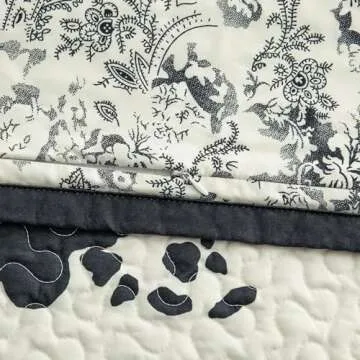 Indigo Hill Cow Print Quilt Set for Rustic Bedroom Style