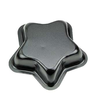 mollensiuer 3 Pack Mini Nonstick Pie Pans Mould Makers Baking Tin for Tarts,Tartlets,Cupcakes,Pies,Cheesecakes,Bread (Star)