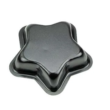 mollensiuer 3 Pack Mini Nonstick Pie Pans Mould Makers Baking Tin for Tarts,Tartlets,Cupcakes,Pies,Cheesecakes,Bread (Star)