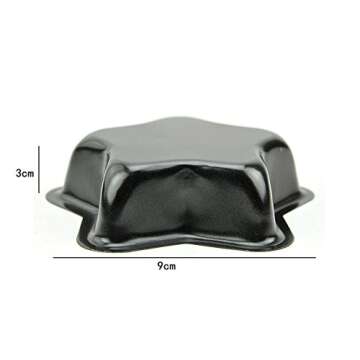 mollensiuer 3 Pack Mini Nonstick Pie Pans Mould Makers Baking Tin for Tarts,Tartlets,Cupcakes,Pies,Cheesecakes,Bread (Star)