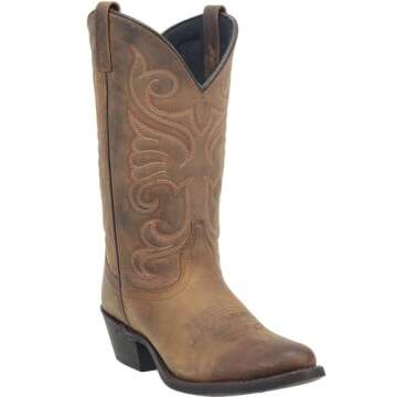 Laredo womens Bridget Round Toe Cowboy boots, Tan, 8 US