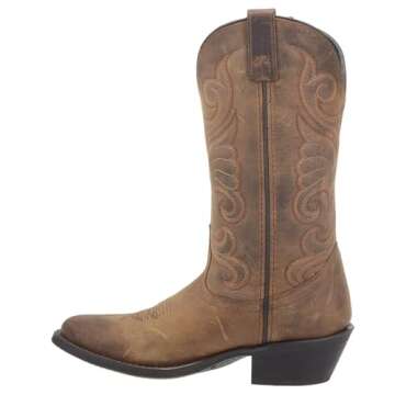Laredo womens Bridget Round Toe Cowboy boots, Tan, 8 US
