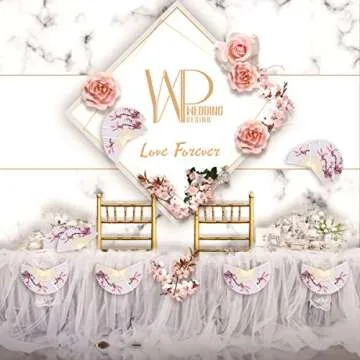 LEFTSTARER Cherry Blossom Folding Fans for Events and Parties