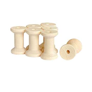 40-Pack Unfinished Wood Spools Large Wooden Spools for Crafts (2x1-3/8 in)
