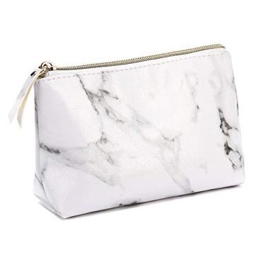 LKE Marble Makeup Bags, Cosmetic Display Cases Waterproof Marble Travel Cases Portable Makeup Bags Makeup Organizers(8.66x6.3x2.36Inches) (Marble Makeup Bags)