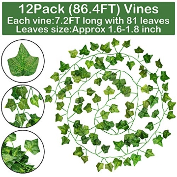 Buy GPARK 84ft 12 Pack Artificial Ivy Garland for Decor