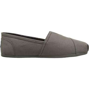 Skechers Women's Bobs Plush-Peace & Love Ballet Flat, Charcoal, 7.5 M US