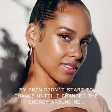 Keys Soulcare Be Luminous Exfoliating Powder, Gentle Foaming Exfoliator Buffs Away Dull Skin with Oats & Lactic Acid, Vegan, Cruelty-Free, 2.29 Oz