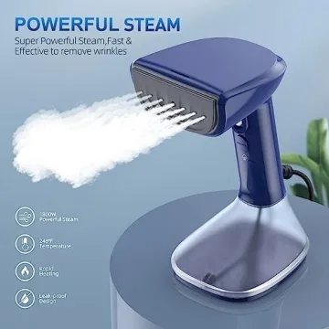 Compact 1800W Steamer for Quick Wrinkle Removal