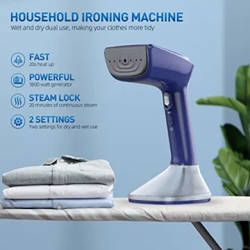 Compact 1800W Steamer for Quick Wrinkle Removal