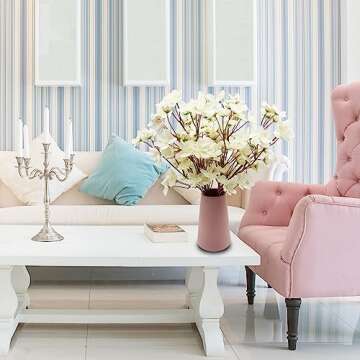 Silk Cherry Blossom Flowers - 4 PCS Artificial Decor