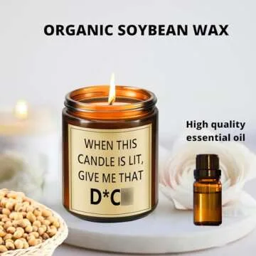 Lacrima Naughty Gifts for Wife Husband - Birthday Fathers Day Mothers Day Christmas Gifts for Wife Husband, Funny Anniversary, Lavender Candle