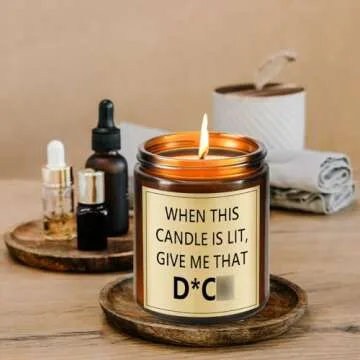 Lacrima Naughty Gifts for Wife Husband - Birthday Fathers Day Mothers Day Christmas Gifts for Wife Husband, Funny Anniversary, Lavender Candle