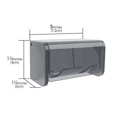 Toothbrush Holder Wall Mounted with Cover for Bathroom, 2 Slots Toothbrush Storage Organizer for Sho...