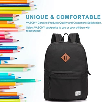 VASCHY Lightweight School Backpack Stylish Durable Daypack