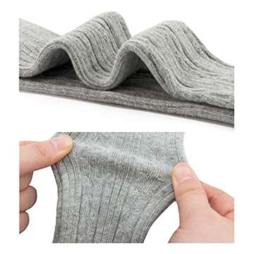 Zando Infant Soft Tights Toddler Seamless Leggings Tights for Baby Girls Winter Knit Warm Newborn Pants Stockings White, Black, Light grey Small/0-6 Month